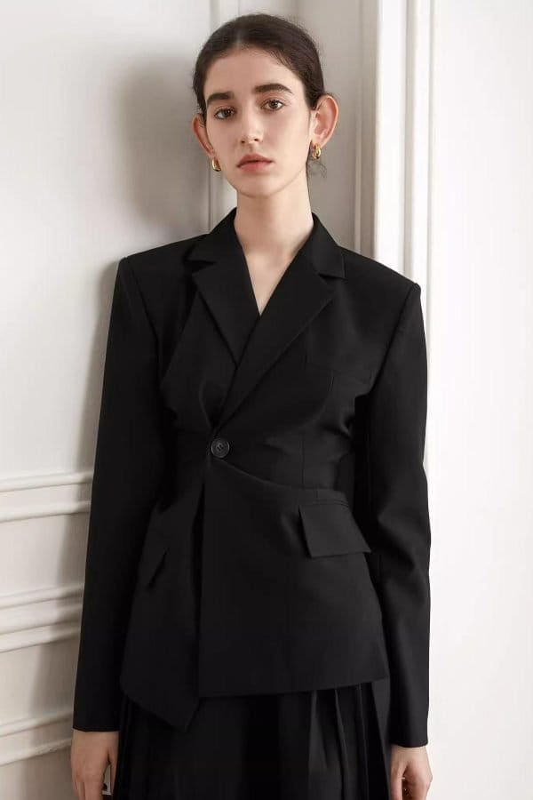 BLACK SLIM SUIT JACKET
