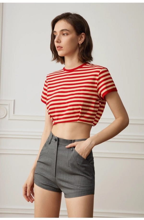 TIGHT HIGH-WAISTED SHORTS - 图片 4