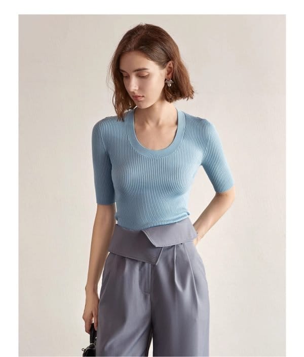 T-SHIRT KNITTED SWEATER - 图片 10