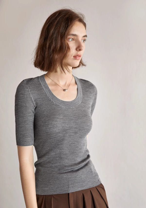T-SHIRT KNITTED SWEATER - 图片 12