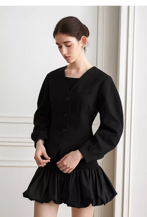 V-NECK CASUAL SHORT JACKET - 图片 9