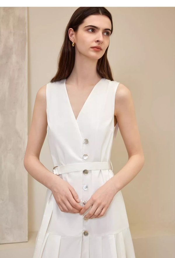 SLEEVELESS LACE UP DRESS - 图片 7