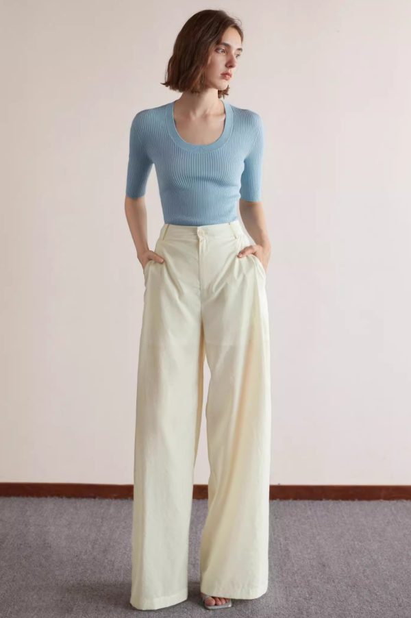 WIDE LEG CASUAL PANTS