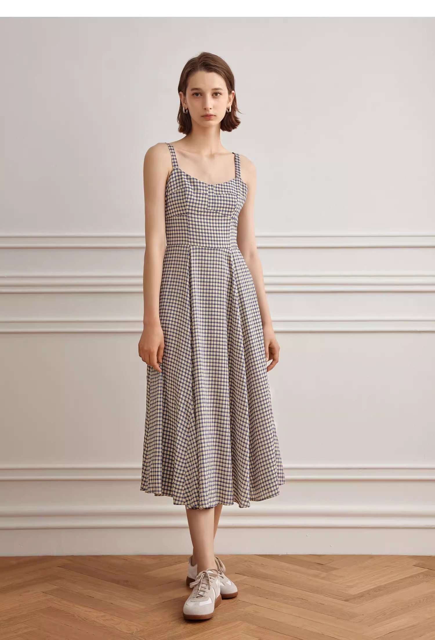 PLAID CAMISOLE DRESS