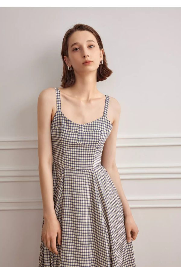 PLAID CAMISOLE DRESS - 图片 7