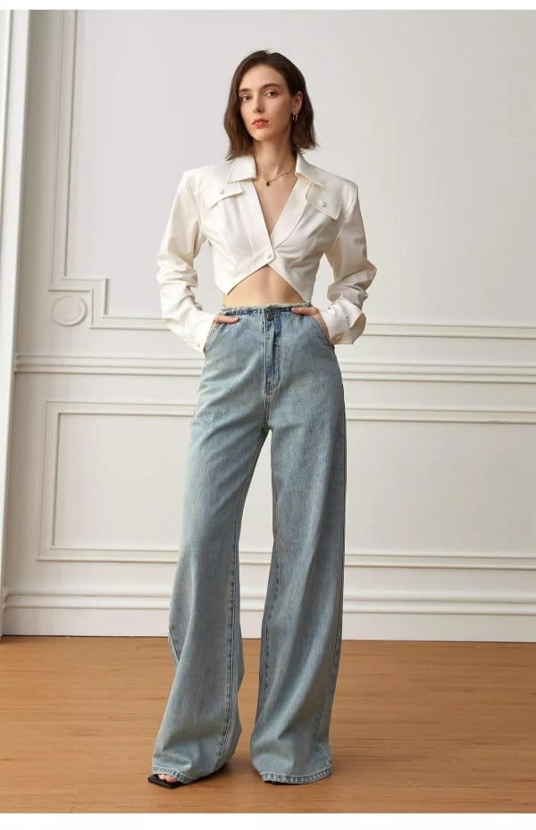 LONG SLEEVED SHORT SHIRT - 图片 2