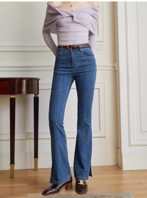 SLIM-FITTING DENIM PANTS - 图片 2