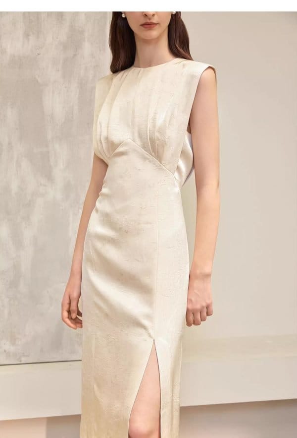 JACQUARD FRENCH DRESS - 图片 2