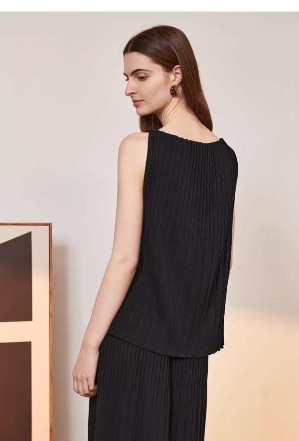 SLEEVELESS TOP PLEATED SKIRT - 图片 4