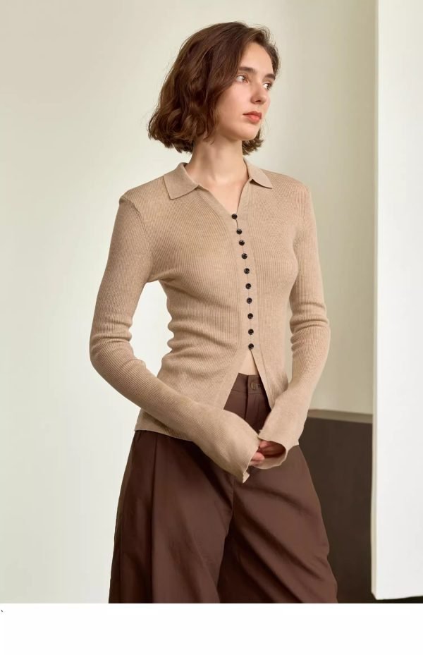 SLIM KNIT CARDIGAN - 图片 2