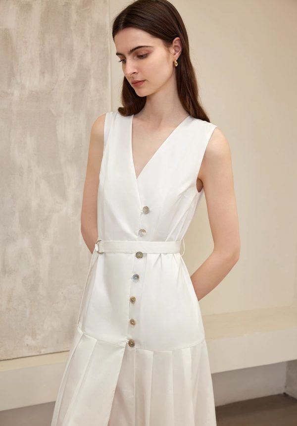 SLEEVELESS LACE UP DRESS - 图片 2