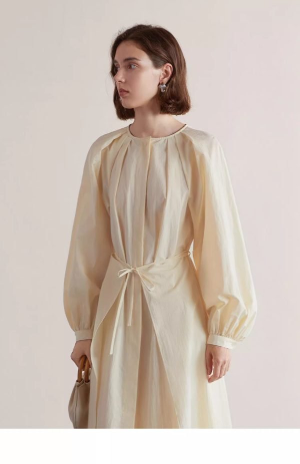 PLEATED SHIRT DRESS - 图片 4