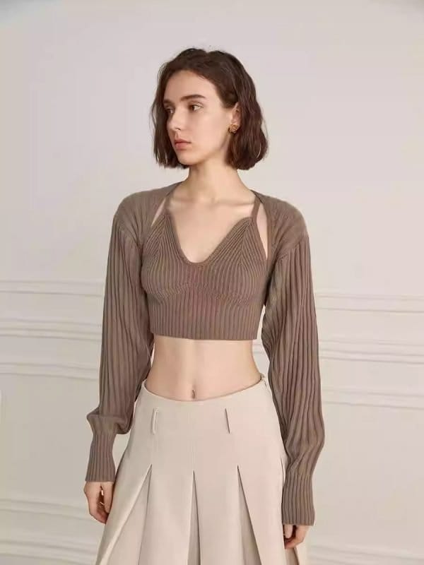 SWEATER TWO-PIECE SUIT - 图片 3