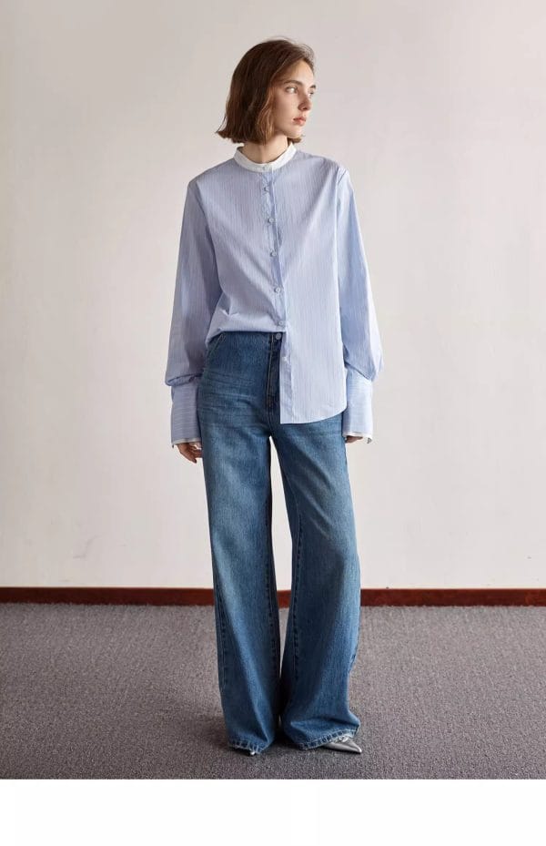 BLUE STRIPED SHIRT - 图片 3