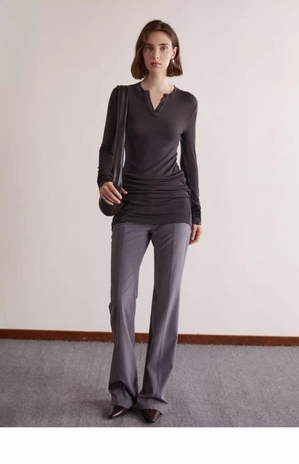 RETRO SLIM KNIT TOP - 图片 3