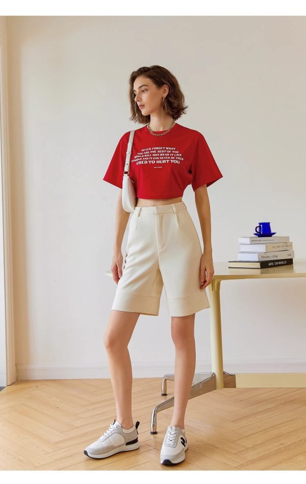 HIGH-WAISTED SLIM SHORT - 图片 6