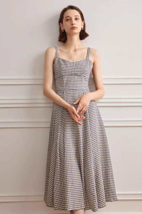 PLAID CAMISOLE DRESS