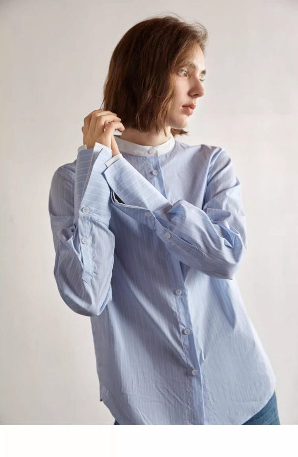 BLUE STRIPED SHIRT - 图片 5