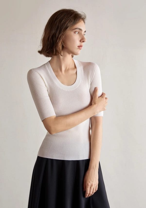 T-SHIRT KNITTED SWEATER - 图片 4