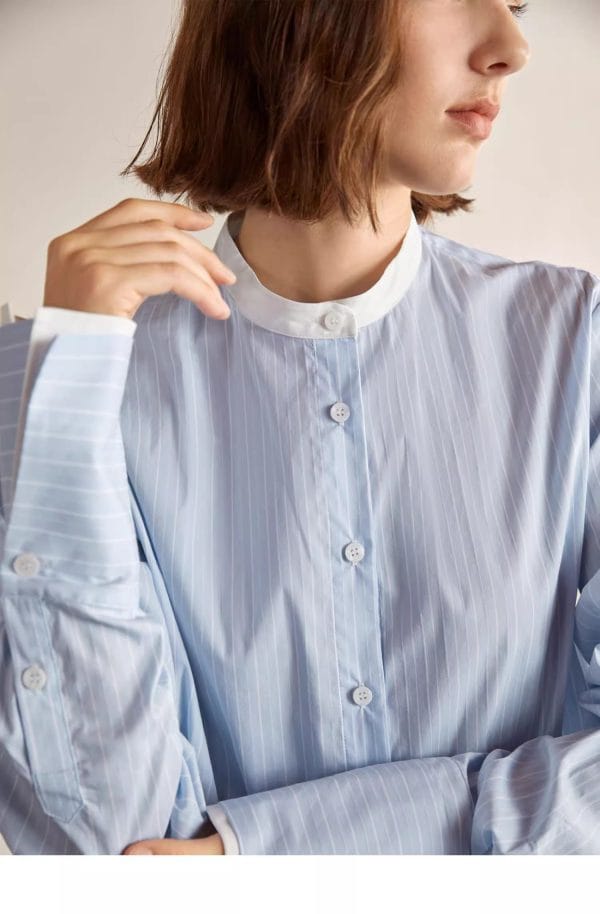 BLUE STRIPED SHIRT - 图片 6