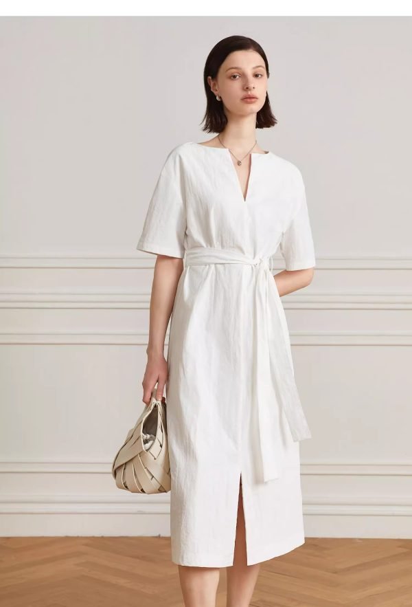 V-NECK STRAP DRESS - 图片 4