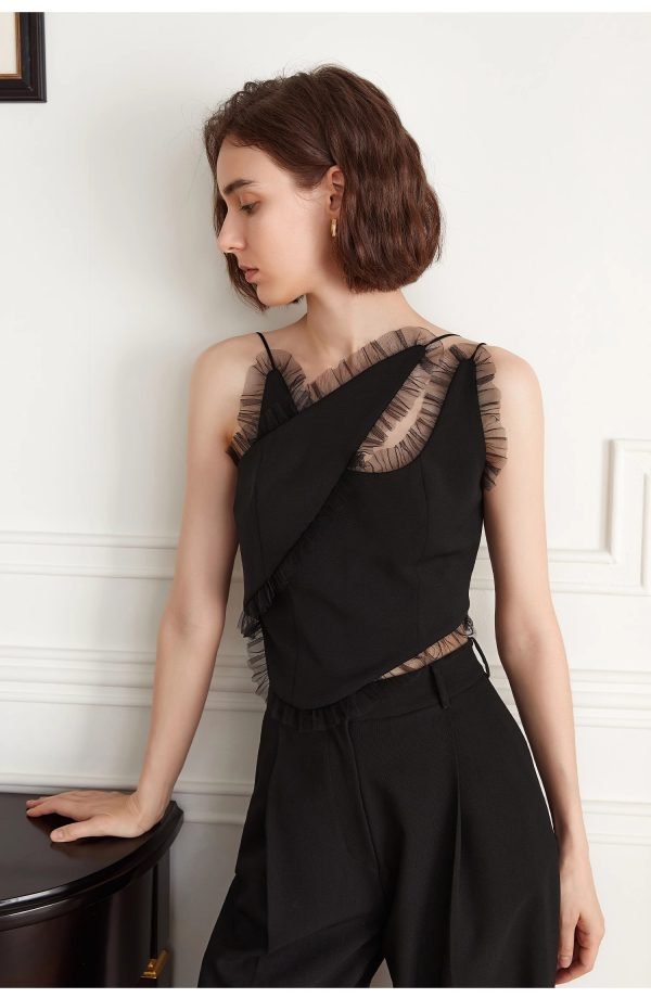 SPLICING CAMISOLE VEST - 图片 4