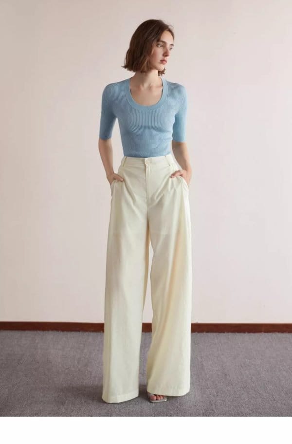 WIDE LEG CASUAL PANTS - 图片 7