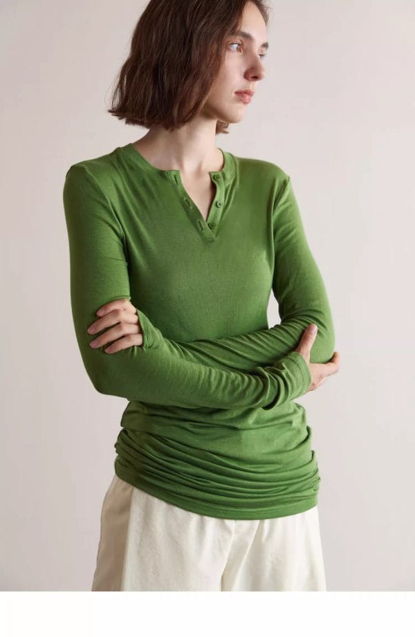 RETRO SLIM KNIT TOP - 图片 6
