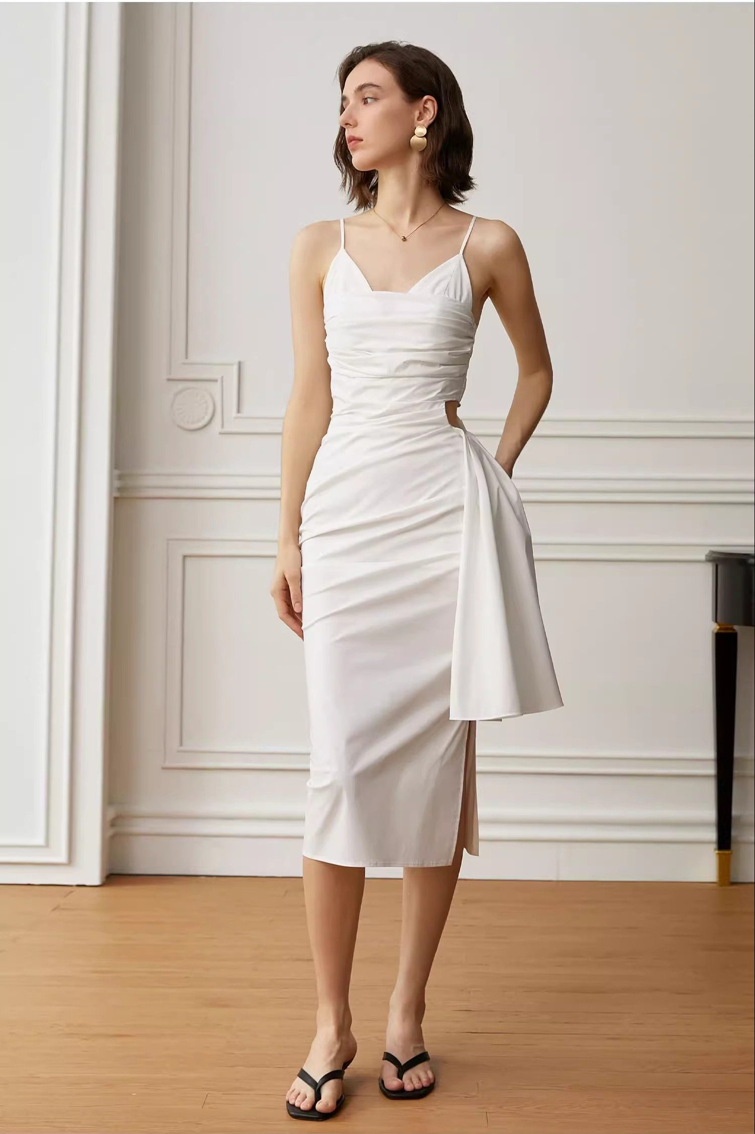 SHOULDER BARING DRESS