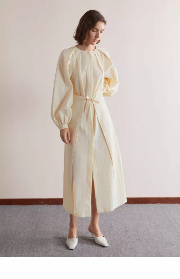 PLEATED SHIRT DRESS - 图片 7