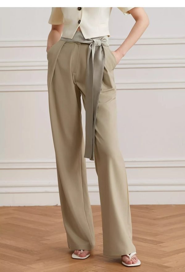 LACE UP WIDE LEG PANTS - 图片 6