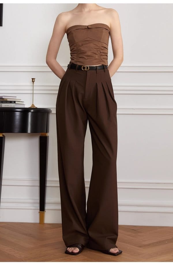 HIGH-WAISTED LOOSE PANTS - 图片 2
