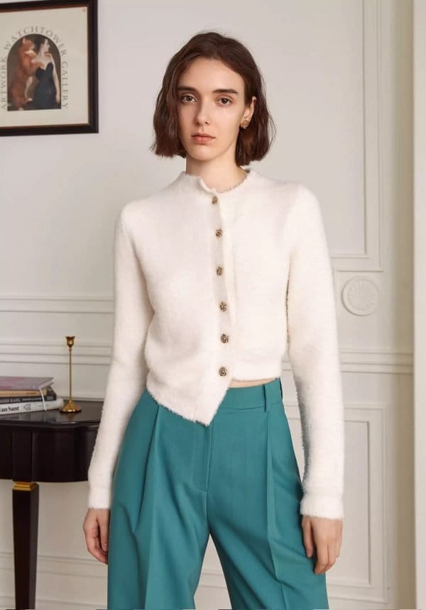 IRREGULAR WHITE SWEATER - 图片 3