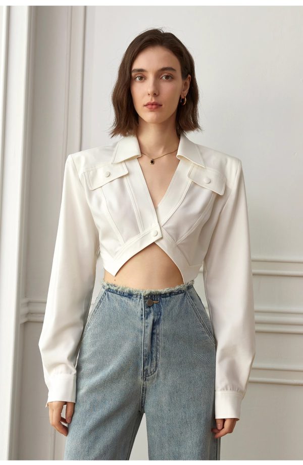 LONG SLEEVED SHORT SHIRT - 图片 3
