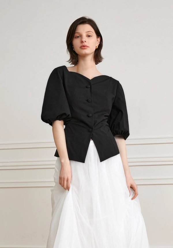 BUBBLE SLEEVE SHIRT - 图片 7
