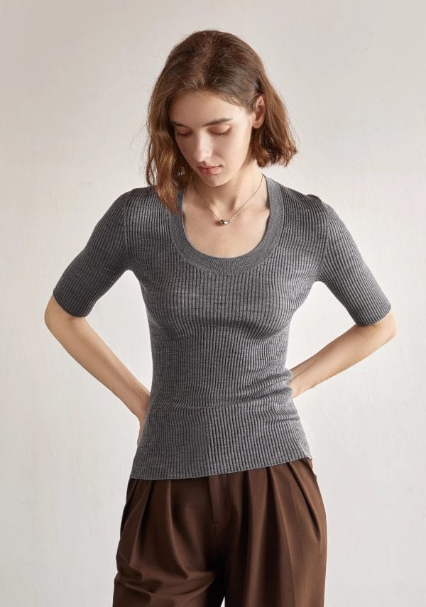T-SHIRT KNITTED SWEATER - 图片 7