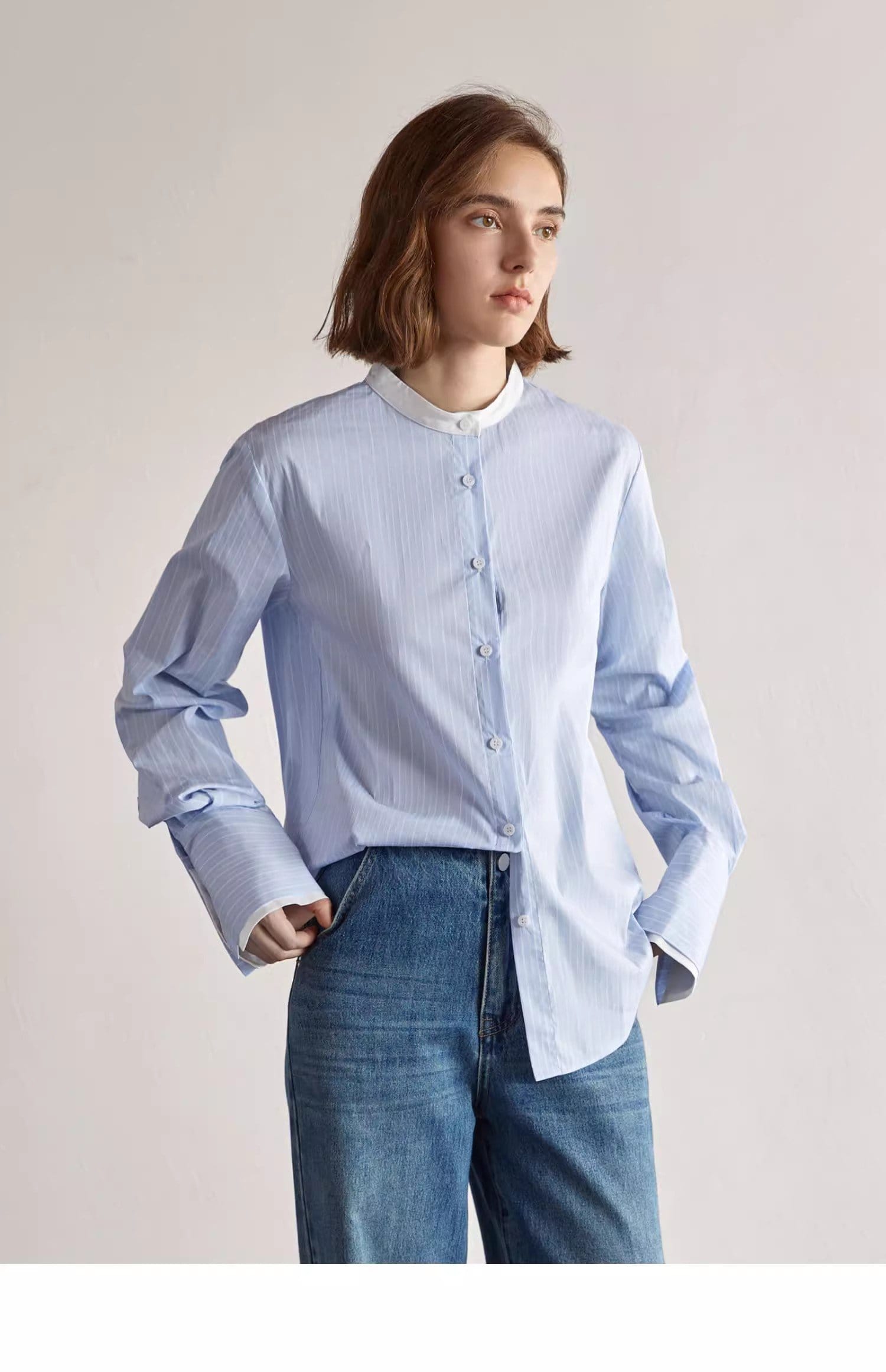 BLUE STRIPED SHIRT