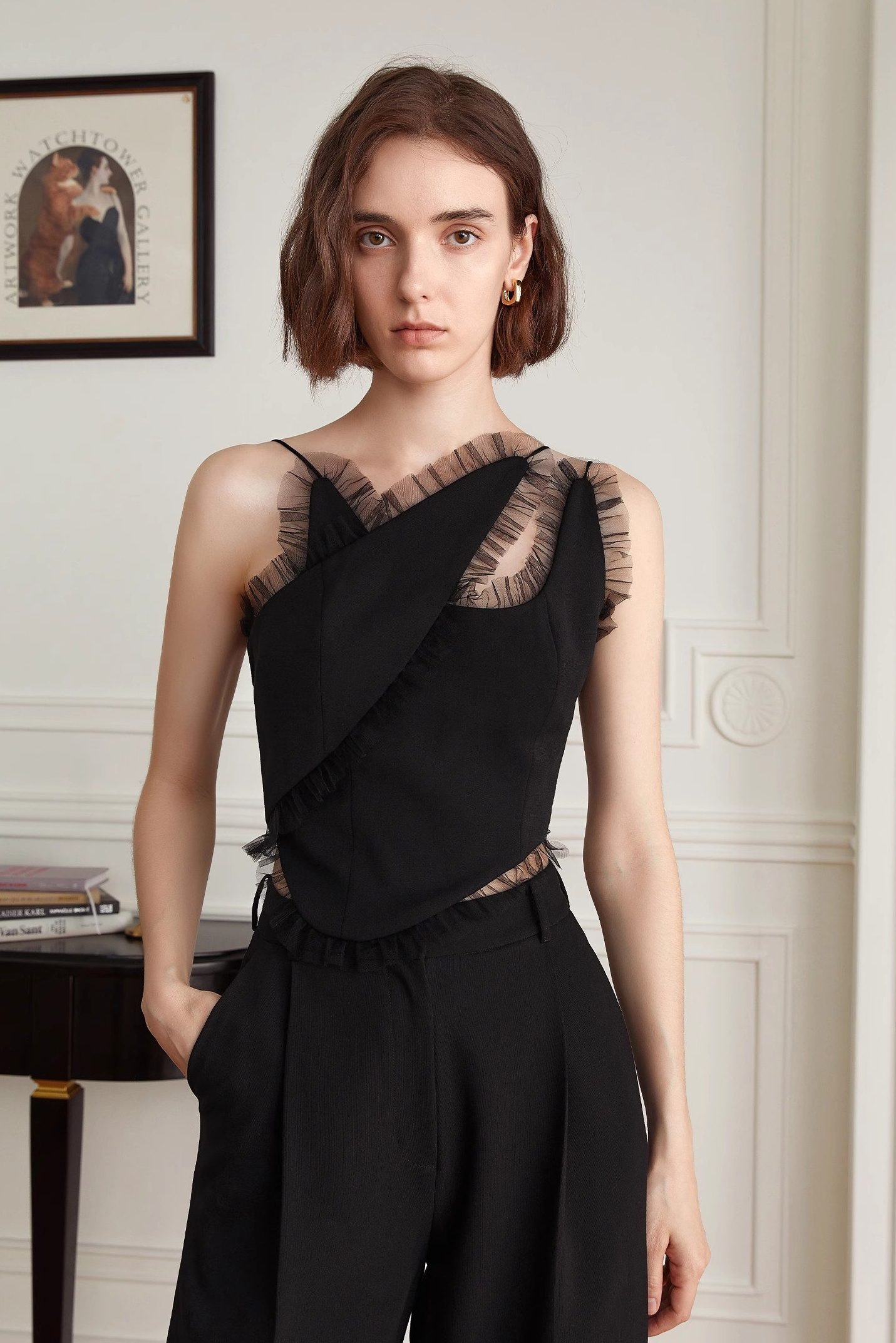 SPLICING CAMISOLE VEST
