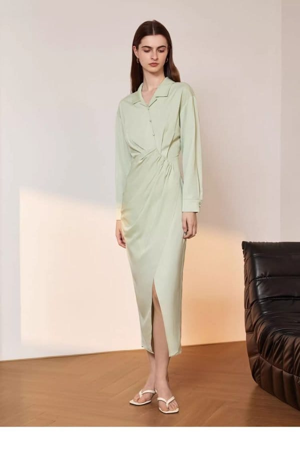SHIRT DRESS LONG SLEEVED - 图片 3