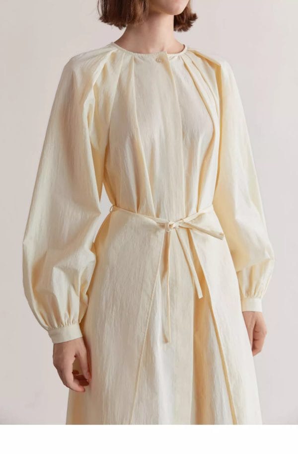 PLEATED SHIRT DRESS - 图片 2