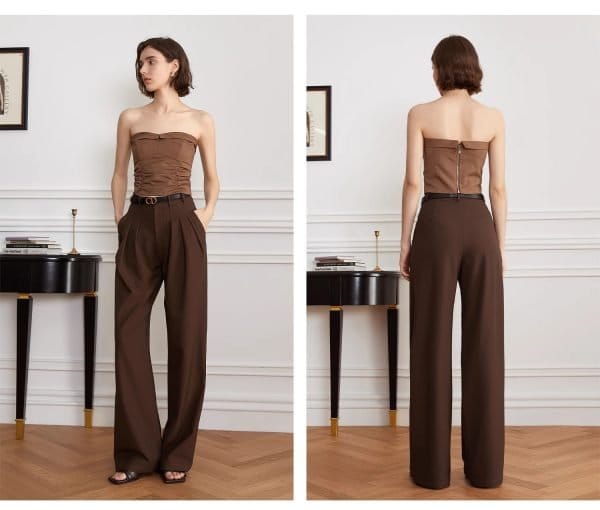 HIGH-WAISTED LOOSE PANTS - 图片 5