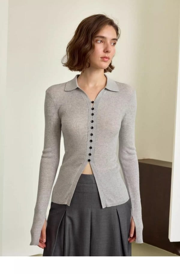 SLIM KNIT CARDIGAN - 图片 3