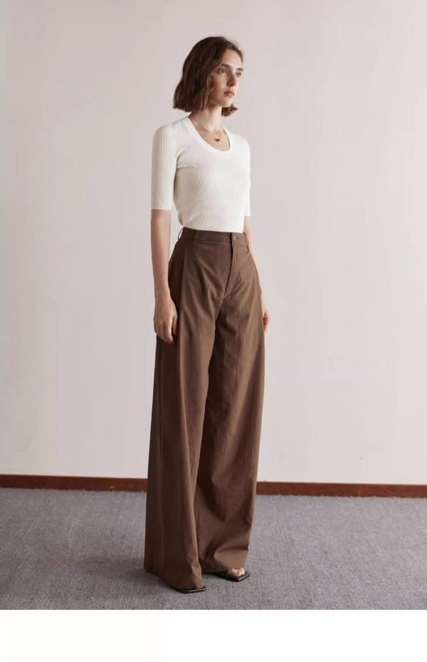 WIDE LEG CASUAL PANTS - 图片 4