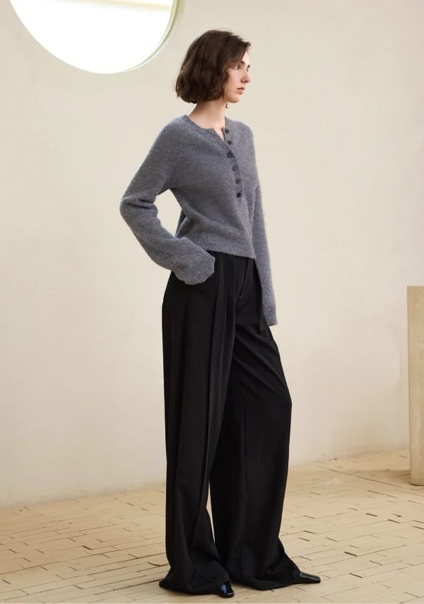 DESIGNED BUTTON SWEATER - 图片 4