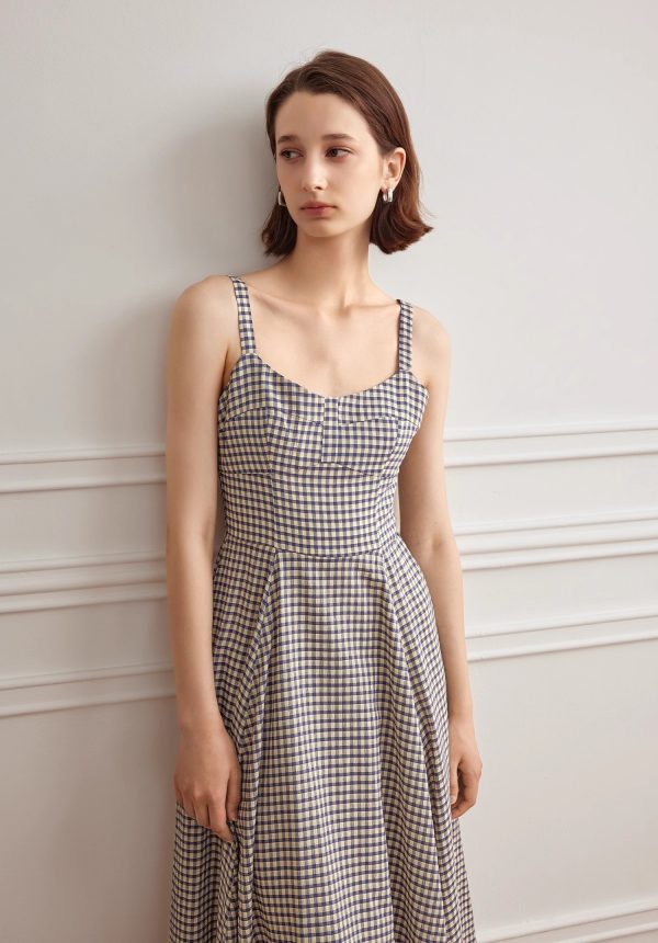 PLAID CAMISOLE DRESS - 图片 4