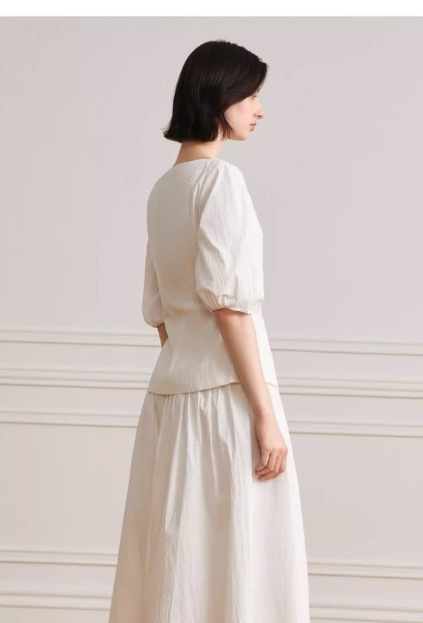 BUBBLE SLEEVE SHIRT - 图片 5