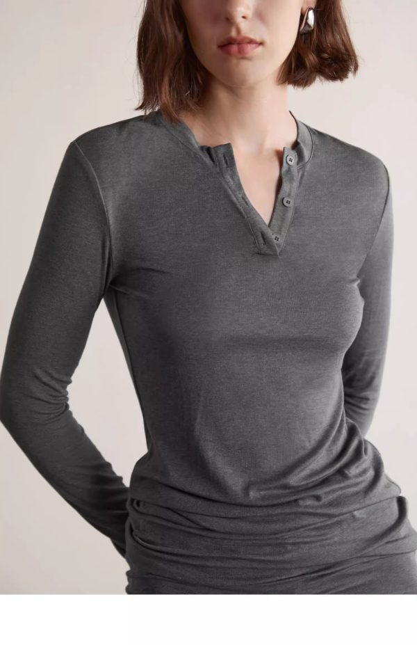 RETRO SLIM KNIT TOP - 图片 4