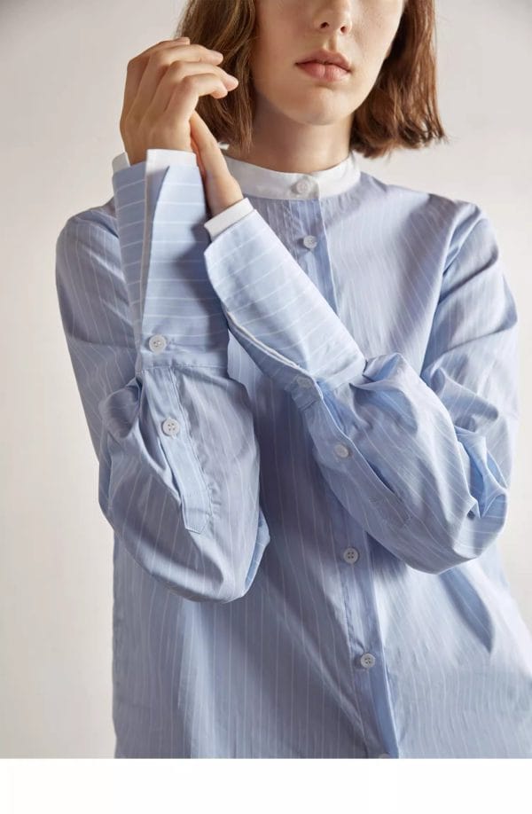 BLUE STRIPED SHIRT - 图片 4