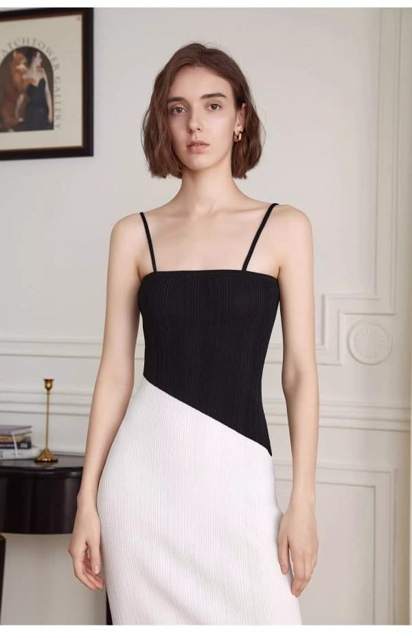 SUSPENDER KNITTED DRESS - 图片 3
