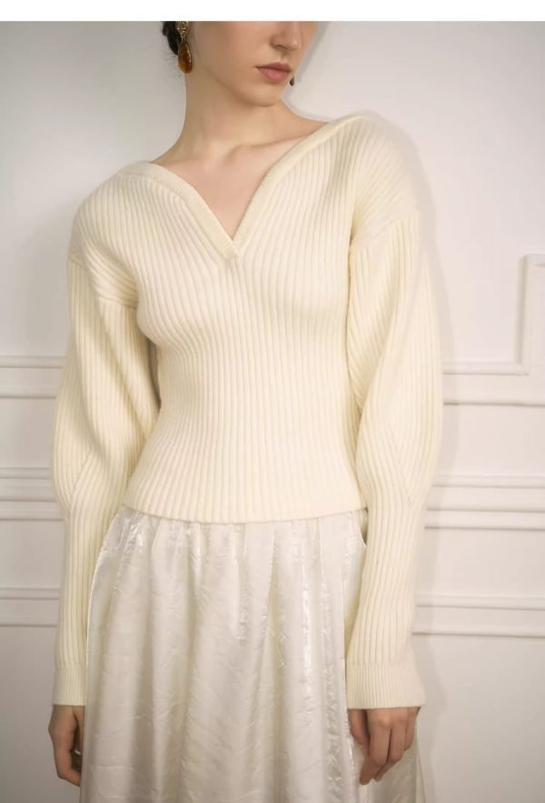 V-NECK PULLOVER SWEATER - 图片 8